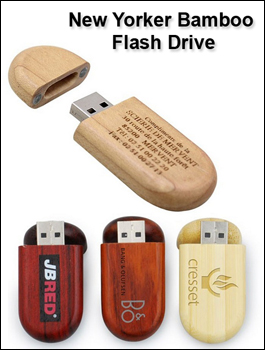 New York Bamboo Flash Drive